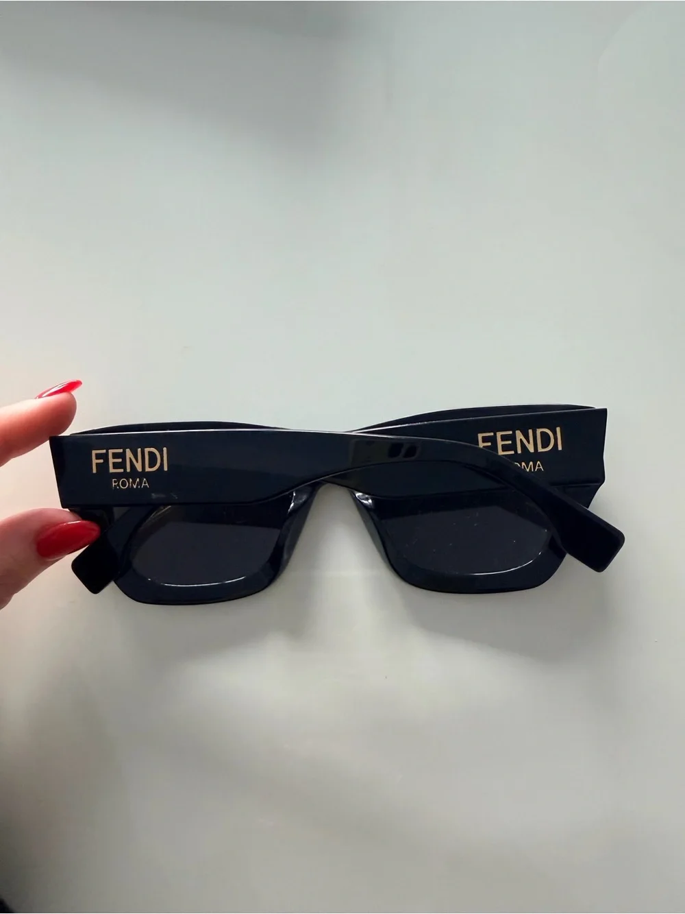 Fendi Black Cat-Eye Sunglasses with Gold Accents